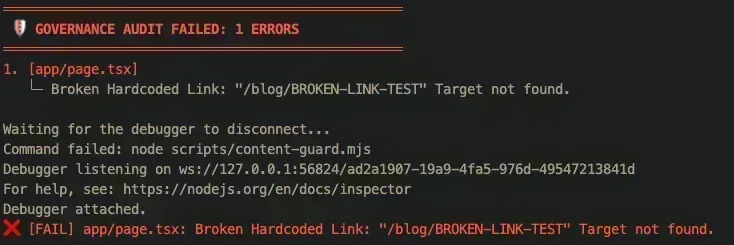 Automated Governance Pinpoint Audit